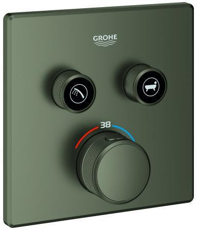 GROHE Grohtherm SmartControl Thermostat 29124 eckig 2 Absperrventile chrom