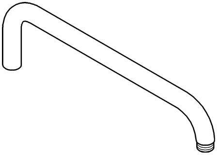 GROHE Rainshower Brausearm 14014, 340 mm Ausladung, Chrom – für Duschsysteme