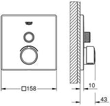 GROHE SmartControl Unterputzmischer 29147 Fertigmontageset 1 Absperrventil eckig Chrom