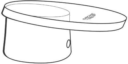 GROHE Glashebel 46483 für Taron EH-Wannenkombination – Chrom/Clear Crystal
