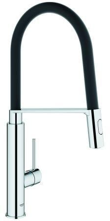 GROHE Concetto Einhand-Spültischbatterie 31491 mit ausziehbarer Profibrause, Chrom – SilkMove & MagneticDocking