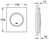 GROHE Nova Cosmopolitan Urinal-Betätigungsplatte – manuelle Auslösung, chrom, 116 x 144 mm