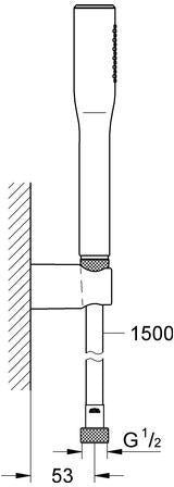 GROHE Euphoria Cosmopolitan Stick Wandhalterset 1 Strahlart chrom mit EcoJoy und SpeedClean