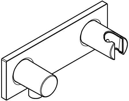 GROHE Grohtherm F Wandanschlussbogen mit integriertem Brausehalter, chrom – 1/2 Zoll