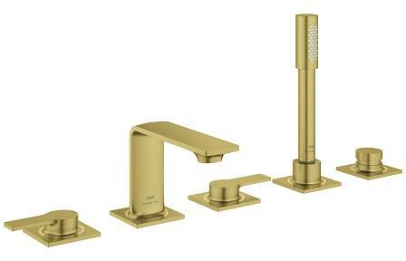 GROHE Allure 5-Loch-Wannenkombination cool sunrise gebürstet – Fliesenbankmontage