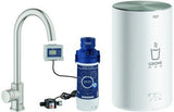 GROHE Red Mono Standventil mit Boiler M-Size – 100°C kochendes Wasser, hard graphite gebürstet