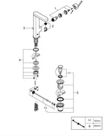 GROHE Plus Einhand-Waschtischbatterie L-Size mit schwenkbarem Auslauf und SilkMove Technologie