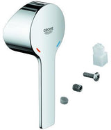 GROHE Hebel 46982 Chrom – Metallgriff für 35 mm Kartusche mit rot/blauer Temperaturanzeige