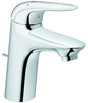 GROHE Eurostyle Einhand-Waschtischbatterie S-Size mit Kaltstart-Funktion und SilkMove Kartusche in Chrom