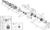 GROHE Lineare Einhand-Brausebatterie – Wandmontage, Chrom, SilkMove-Technologie