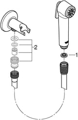 GROHE Tempesta-F Trigger Spray 30 Wandhalterset – 1 Strahlart, 8 l/min, Chrom