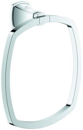 GROHE Handtuchring Grandera 40929 Chrom – Wandmontage, schwenkbar, verdeckte Befestigung
