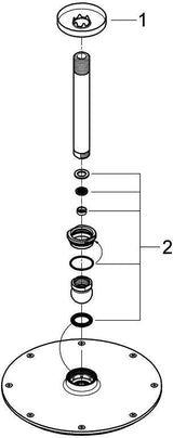 GROHE Rainshower Cosmopolitan 210 Kopfbrause-Set Deckenauslass 142 mm Chrom 8,5 l/min