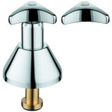 GROHE Oberteil 11330 für UP-Ventile – Trecorn-Griff, Markierung blau, 1/2 Zoll, chrom
