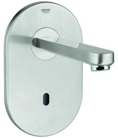 GROHE Eurosmart CE Infrarot-Elektronikbatterie für Waschtisch, Wandmontage, Edelstahl, 172 mm Auslauf, 230 V