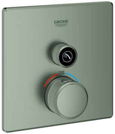GROHE Grohtherm SmartControl Unterputz-Thermostat eckig mit 1 Absperrventil – Chrom