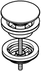 GROHE Ablaufgarnitur 1 1/4 Zoll für Waschtisch mit Überlauf – Chrom, Messing, Hebemechanismus