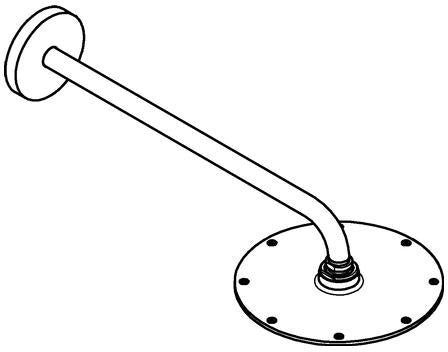 GROHE Rainshower Cosmopolitan 210 Kopfbrause-Set mit 422 mm Brausearm, Chrom, 1 Strahlart, 16,5 l/min