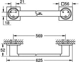 GROHE Allure Badetuchhalter 625 mm cool sunrise gebürstet mit verdeckter Befestigung