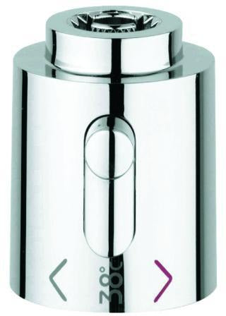 GROHE Temperaturwählgriff 06676 für Atrio Thermostat – Chrom, Kunststoff verchromt, mit 38°C-Sperre