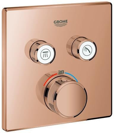 GROHE Grohtherm SmartControl Thermostat 29124 eckig 2 Absperrventile chrom