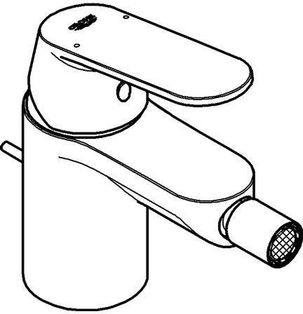 GROHE Eurosmart Cosmopolitan Bidetbatterie mit Zugstangen-Ablaufgarnitur Chrom