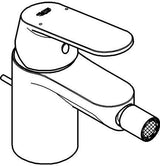 GROHE Eurosmart Cosmopolitan Bidetbatterie mit Zugstangen-Ablaufgarnitur Chrom