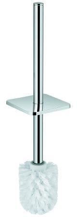 GROHE Selection Cube Ersatzbürste 40868 – WC-Bürste mit Stiel, verchromt, weiß