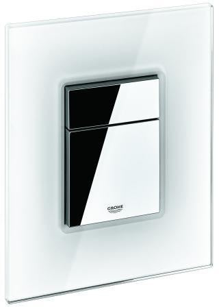 GROHE Abdeckplatte 42369 mit Drucktaste in Moon White – Passend für WC-Betätigungen
