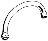 GROHE Rohrauslauf 13071 schwenkbar 140 mm Ausladung Chrom ohne Anschlag