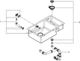 GROHE K700 Unterbau-Edelstahlspüle 1,5 Becken 760x450 mm, Einbau links, AISI 304