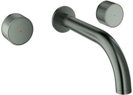 GROHE Atrio Private Collection 3-Loch-Waschtischbatterie Wandmontage Chrom mit Knopfbetätigung