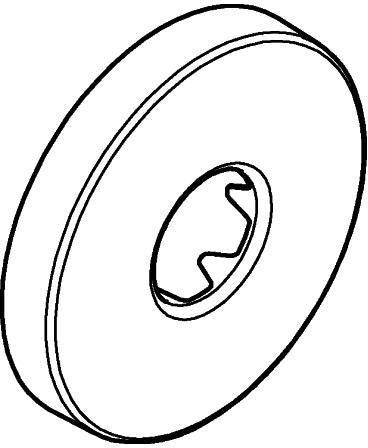 GROHE Rosette 11741 Chrom – Außendurchmesser 65 mm, Innendurchmesser 20,8 mm, Höhe 10 mm