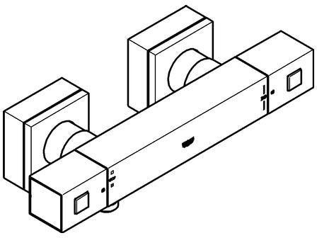 GROHE Grohtherm Cube Thermostat-Brausebatterie eigensicher chrom – Wandmontage