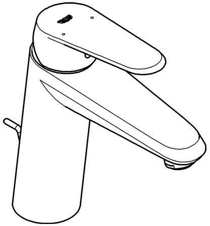 GROHE Eurodisc Cosmopolitan Einhand-Waschtischbatterie mittelhoch chrom – SilkMove & Water Saving
