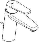 GROHE Eurodisc Cosmopolitan Einhand-Waschtischbatterie mittelhoch chrom – SilkMove & Water Saving