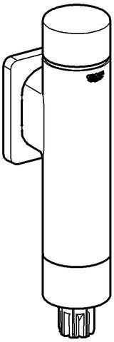 GROHE WC-Druckspüler Rondo A.S. DN20 mit integrierter Vorabsperrung, chrom