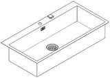GROHE K800 Edelstahlspüle 1024x510mm – 1 Becken, flächenbündig, LongLife Oberfläche