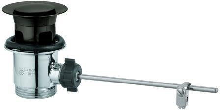 GROHE Ablaufgarnitur 1 1/4 Zoll für Waschtisch mit Überlauf – Chrom, Messing, Hebemechanismus