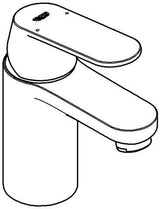 GROHE Eurosmart Cosmopolitan Einhand-Waschtischbatterie – chrom, DN15, SilkMove, FastFixation