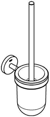 GROHE Bau Cosmopolitan Toilettenbürstengarnitur – Wandmontage, verchromt, mit Glas-Einsatz
