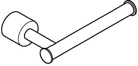 GROHE WC-Papierhalter Atrio 40891 ohne Deckel chrom – Wandmontage, verdeckte Befestigung