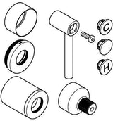 GROHE Hebelgriff 18027_3 für Atrio – 2er-Set in supersteel mit H/C-Markierung