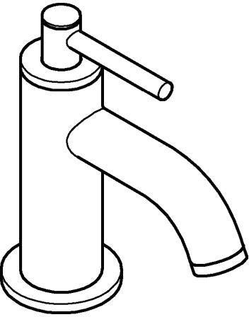 GROHE Standventil Atrio XS-Size Hebelgriff chrom – 1/2'' Oberteil, EcoJoy, 5 l/min