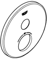 GROHE Rosette 49030 rund für SmartControl – Chrom, Metall, für Unterputz-Thermostate mit 1 Absperrventil