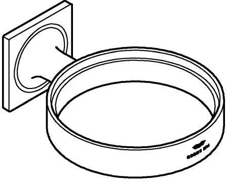 GROHE Allure Halter für Seifenschale oder Föneinsatz – verdeckte Wandmontage, Cool Sunrise gebürstet