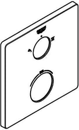 GROHE Rosette 49078 für Thermostat-Fertigmontagesets – eckige Wandrosette in Chrom mit FastFixation