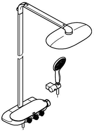 GROHE Rainshower SmartControl 360 Duo Duschsystem mit Thermostatbatterie – Chrom