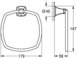 GROHE Handtuchring Grandera 40929 Chrom – Wandmontage, schwenkbar, verdeckte Befestigung