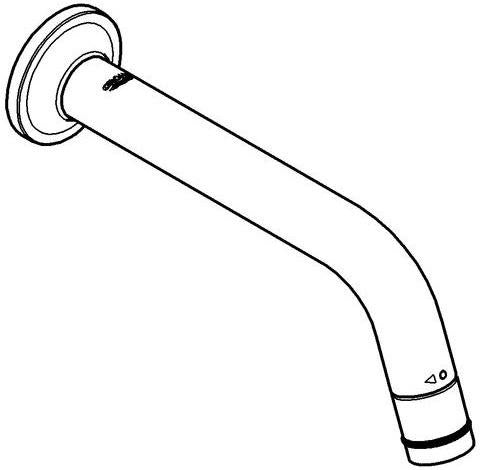 GROHE Universal Wandauslaufventil 20203, Ausladung 185 mm, Chrom – Wasser sparen am Waschtisch